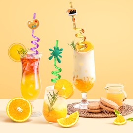 24 Art Party Favors Straws, Paint Party Favors for Kids, Art Party Decorations for Sip And Paint Party Supplies, Paint Party Decorations for Art Themed Birthday Party Supplies With 2 Cleaning Brushes