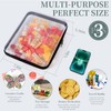 YOPCDJ Juego de 3 Bolsas Transparentes Impermeables con Cierre Negro