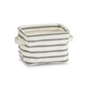 Zeller Aufbewahrungskorb Stripes, Canvas, grau