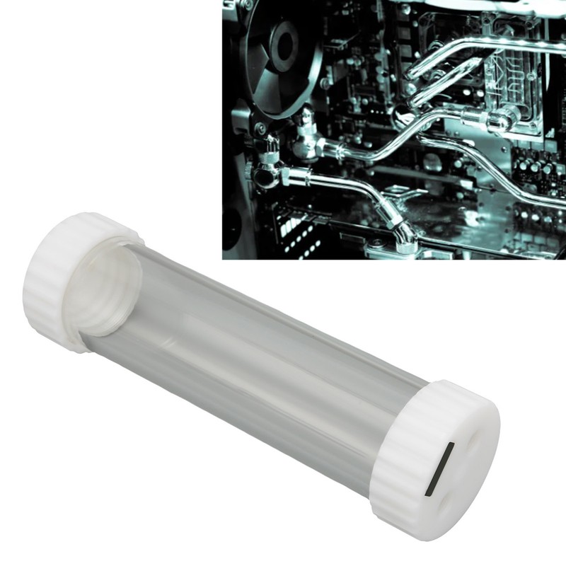 Water Cooling Transparent Cylindrical Tank 60mm Outside Diameter Rapid Cooling