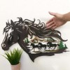 Metal Horse Silhouette Wall Art Decor Running Horses Animal Sculptures