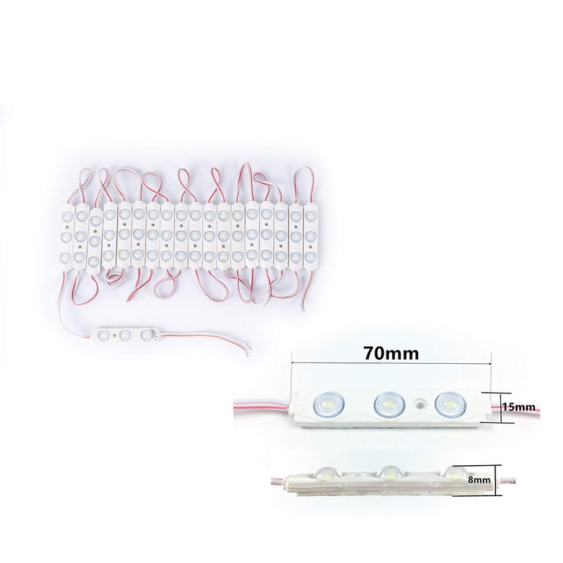 200 PCS DC12V Injection 3 LED Module Blue DIY Led