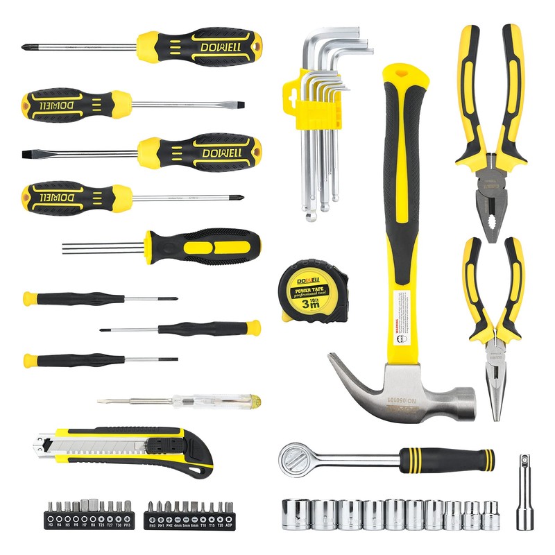 DOWELL 61-Piece Tool Set Kit Mechanic Tool Set Socket Wrench
