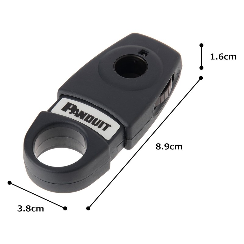 Panduit CJAST Adjustable Single-Handed Cable Jacket Stripping Tool, Black