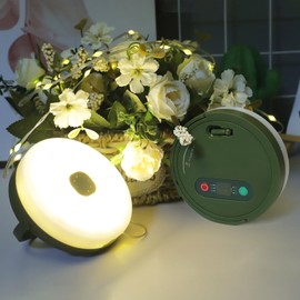 LED Camping Lampe USB Wiederaufladbar 10M Lichterkette 5 Beleuchtungsmodi Timer 4/6/8 Stunden Grün