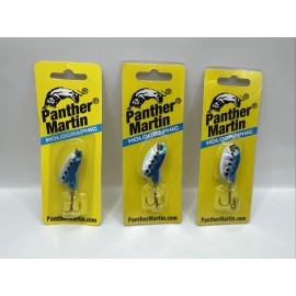 Panther Martin Lot Of 3- Panther Martin Trout Spinners Lures 1/4oz silver blade size 6