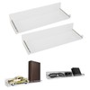 2Pcs Floating Wall Ledge Shelf Acrylic Concealed Bathroom Rack for