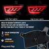 GEEGEETOP Red Lens LED DRL Rear Reflector Bumper Fog Light