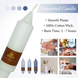 Gradient Blue Taper Candles 4 Pack Short Candlesticks 5inch Short Tapered Candle - Unscented Candle Sticks for Home Dinner Tablescape Wedding Centerpieces Party Decoration