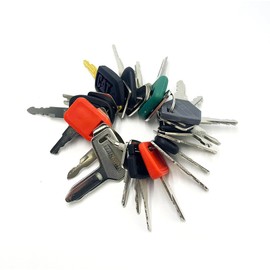 24PCS Heavy Construction Equipment Keys Set,Machinery Operator Ignition Keys Compatible with Hyundai Volvo Caterpillar Case JD JCB Bobcat Hyster Daewoo Kubota Komatsu Lucas Takeuchi Hitachi JLG