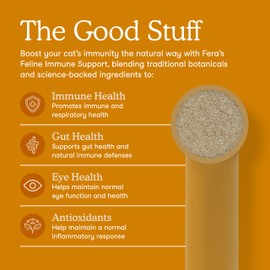 Fera Pets Lysine Powder for Cats - Immune Support Supplement with Quercetin & Postbiotics - Promotes Respiratory Health & Normal Inflammatory Response - Helps Maintain Normal Eye Health - 60 Scoops