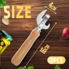 Tin Opener, Side-Cut Can Opener with Ergonomic Wood Handle, Safe