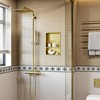 2-Tier Stainless Steel Shower Niche,Golden, 12" X18"