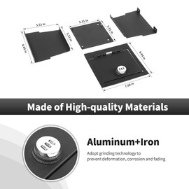 CheroCar Armrest Locking Storage Safe Box Center Console Armrest Organizer Gun Safe Box with Password Compatible with Toyota 4Runner 2010-2025,Interior Accessories