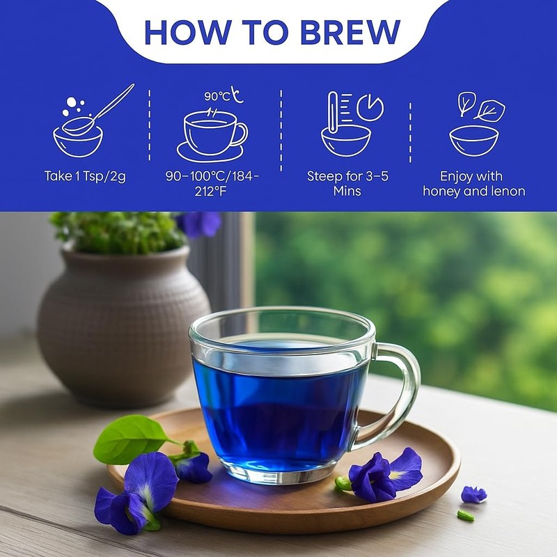 Dried Butterfly Pea Flowers – Clitoria Ternatea – Natural Blue