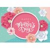 8x6ft Happy Mother's Day Photography Backdrop Pink Flower Photo Green