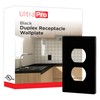 UltraPro Screwless Duplex Receptacle Wallplate, 1-Gang, Modern Snap-On Cover, Child-Safe,