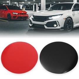 X AUTOHAUX 4pcs 70mm Black Car Universal Wheel Center Hub Caps Emblem Badge Decal Sticker