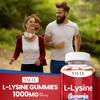 L-Lysine 1000mg Gummies - Supports Skin, Lip, Vegan, Gluten Free,