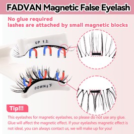 Magnetic Eyelashes, 2 Pairs Magnetic Eyelash Extensions, Reusable Natural Magnetic Eyelash Extensions, No Glue Required, Magnetic False Eyelashes with Applicator (SET-E)