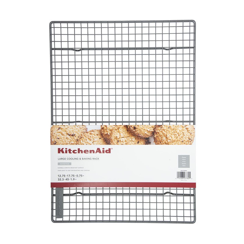 KitchenAid Nonstick Steel Cooling/Baking Rack, 12.5x17.75-Inch, Silver