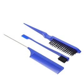 TOVINANNA Multi-use Hair Comb Set for Natural Hair Three Row Teasing Brush Dual Tip Styling Combs for Professional and Home Use Easy Detangling and Smoothing