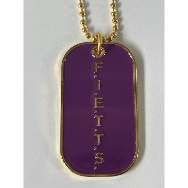 D9 Greeks Omega Psi Phi Double Sided Dog Tag Purple