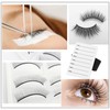 Eowppue Strip Lashes 4-Pack Lash Extension Hand Tray Lash Tool