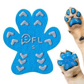 Anti-Slip Dog Paw Protector Pads for Senior Dogs, Dog Paw Blue Stickers with Strong Traction on Hardwood Floor, Dog Essentials,12sets(48pcs) S(4-10lbs)