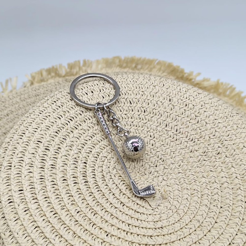 Mini Cute Golf Keychain Sport Key Chain Rings for Men