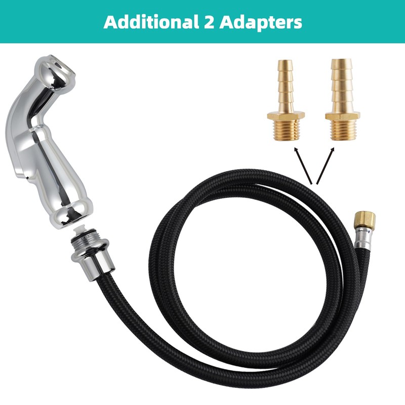 Hygie Rinse Universal Fit Kitchen Faucet Sprayer Attachment/Hose/Holder Set Compatible