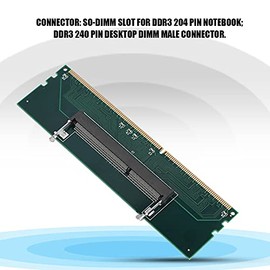 Tarjeta Adaptadora de Conversión, Memoria de Portátil a Memoria de Escritorio, 204 Pines a 240 Pines, Ranura SO-DIMM para Notebook DDR3 de 204 Pin, Conector Macho DIMM de Escritorio DDR3 de 240 Pin