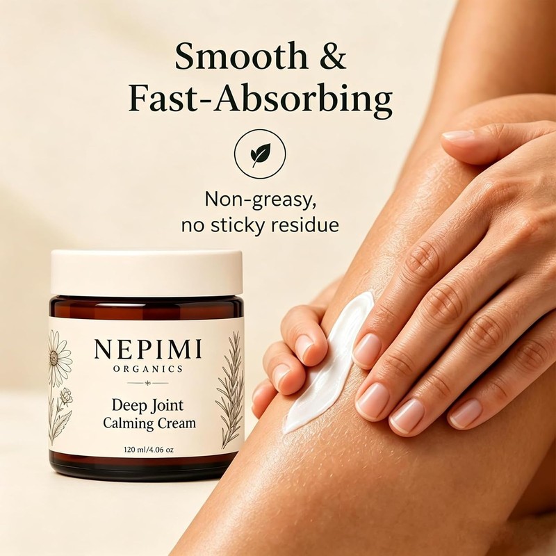 Nepimi Organics Deep Joint Calming Cream, Moisturizing Massage Topical Body