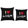 I Love Liver Throw Pillow