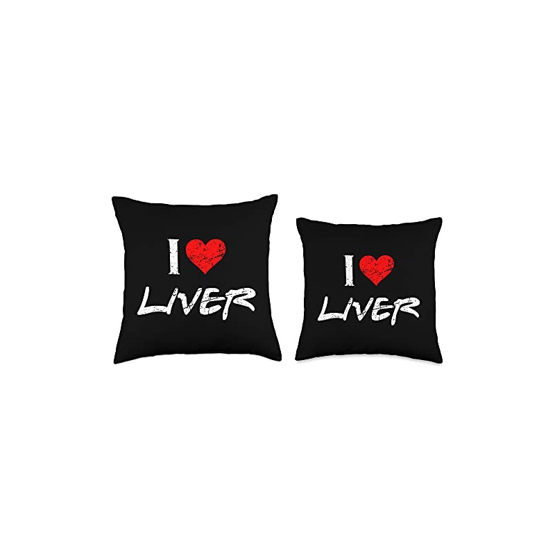 I Love Liver Throw Pillow