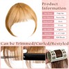 French Bangs Clip 0n Bangs 100% Real Human Hair Extensions