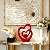 AWNR Red Heart Hands Sculpture,Small Shelf Decor,Tv Stand Decor Items