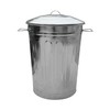 MARKSON Premium 13-Gallon Galvanized Steel Round Trash Can with Lid: