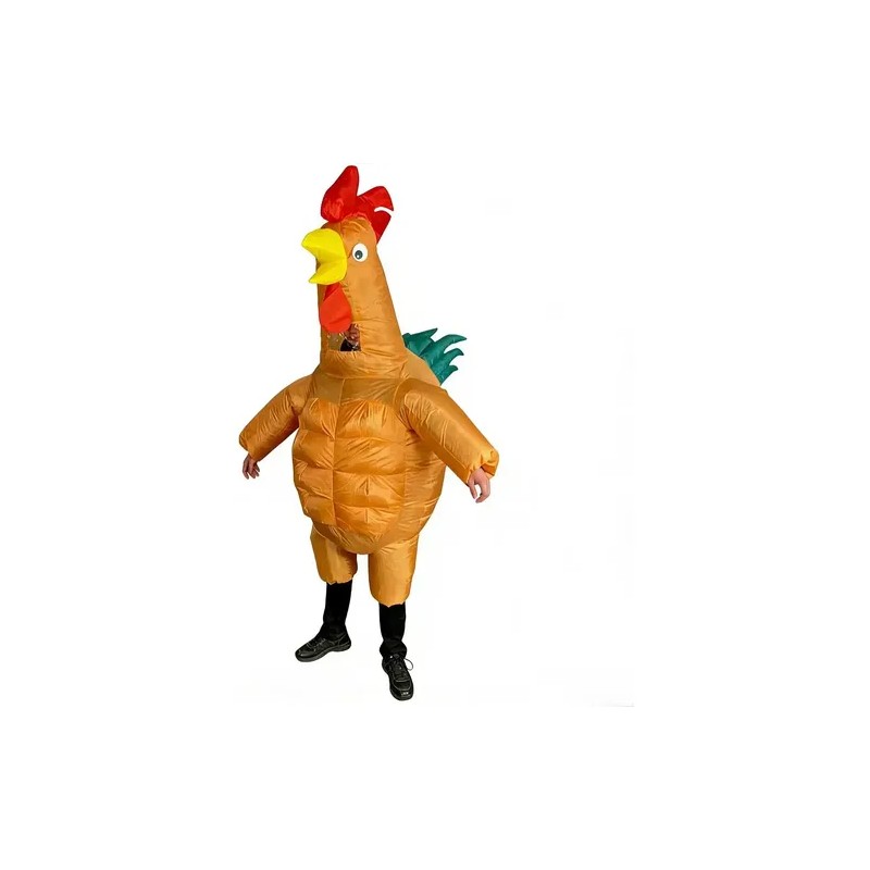 Disfraz Inflable De Gallo Musculoso Para Adulto