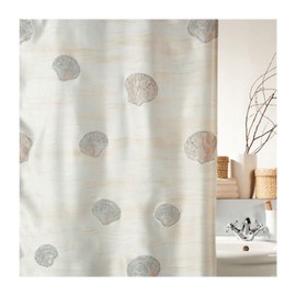 Spirella Atlantis Champagner Textil-Duschvorhang, Polyester, 120 x 200 cm, Creme/Beige, 120x200cm