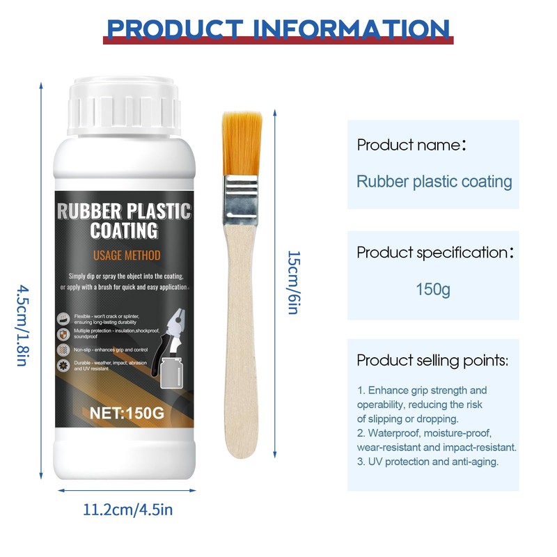 WANJAO Tool Dip Rubber Coating, Liquid Rubber Dip Flexible Peelable