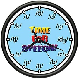 SignMission TIME Pathologist Therapist, Beagle Wall Clock Dog pet Dogs Puppy Breeder Gift, 1TIME for Speech