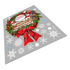 ORFOFE Festival Window Clings Christmas Wall Decals Window Decals Xmas Glass Window Sticker PVC