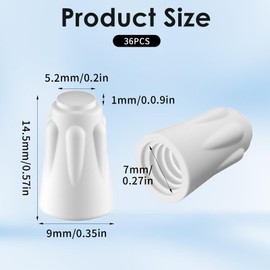 36 Pcs Ceramic Wire Connectors Ceramic Nuts 18-8 AWG High Temperature Wire Connectors Resistant Porcelain Twist Caps for Electrical Repairs, Small Size