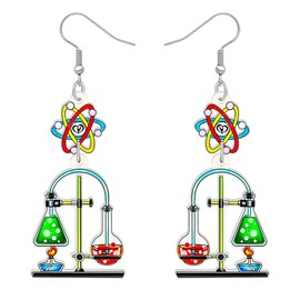 NEWEI Acrylic Fun Teacher Earrings Back To School Pendant Book Apple Jewellery For Women Girls Children Pencil Charms, Acrylic, No Gemstone