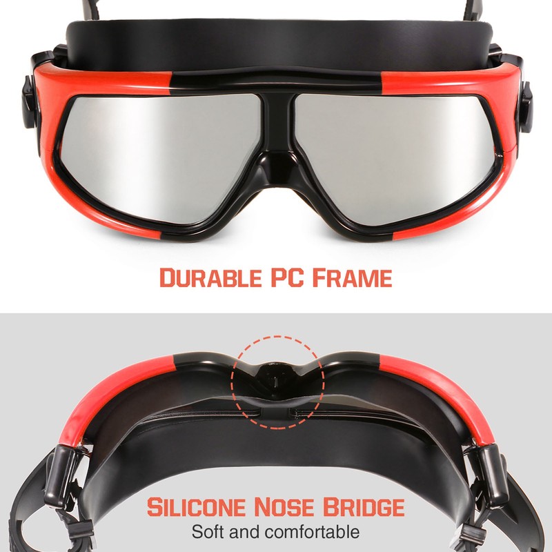 Professional Swim Goggles Women Men Adjustable Anti-Fog Wide View Swimming