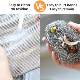 DyPinYise Multipurpose Wire Miracle Cleaning Cloths, Magnifying Wire Dishwashing Rags for Wet and Dry Mesh Microfiber Cleaning Cloth for Metal, Kitchen, Dishes