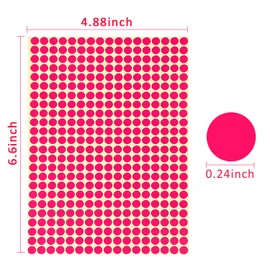 26656pcs 16 Colors 1/4" Small Color Coding Circle Dot Stickers Round Coding Dot Labels (26656)
