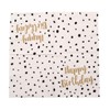 20 Napkins 'Happy Birthday' Dots 33 x 33 cm Black