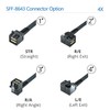 10Gtek® MiniSAS SFF-8643 to 4x SFF-8482 Cable, w/Power, 0.75 m